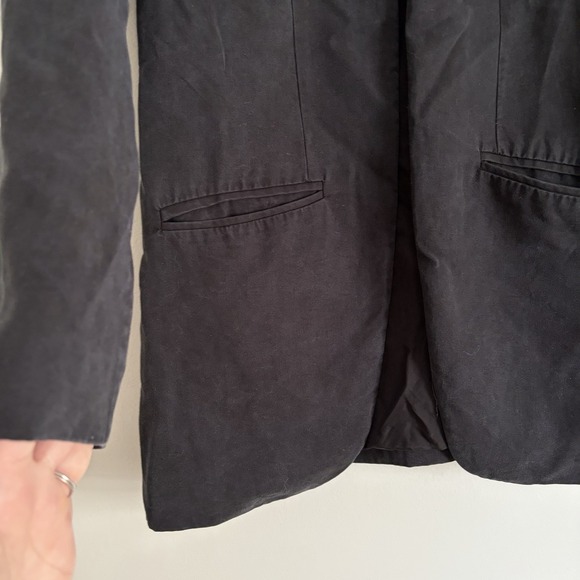 Eileen Fisher the Fisher Project Blazer Jacket Tencel Open Front Black Sz XS - Picture 6 of 9